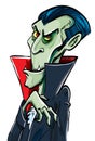 Cartoon Count Dracula smiles