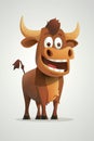 A cartoon cow with a big smile on its face Royalty Free Stock Photo