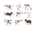 Cartoon cow characters Royalty Free Stock Photo