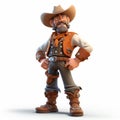 Playful 3d Cowboy Cartoon With Suburban Ennui Capturer Royalty Free Stock Photo