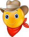 Cartoon Cowboy smiley emoticon