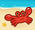 Cartoon crab Royalty Free Stock Photo