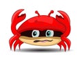 Cartoon crab scared