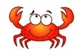 Cartoon crab vector.Crab illustration.Cute happy crab