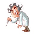Cartoon crazy doctor