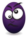 Cartoon crazy egg face Royalty Free Stock Photo