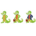 Cartoon crocodile businessman