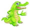 Cartoon Crocodile Illustration Royalty Free Stock Photo
