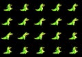 Cartoon Crocodile Running Animation Sprite Sheet