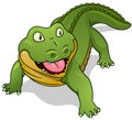 Cartoon crocodile. Vector illustration.