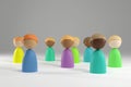 Cartoon Crowd, people, society and social media network internet web www community, diversity globalisation Royalty Free Stock Photo