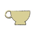 Cartoon cup coffe break time office icon