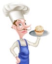 Cartoon Cupcake Baker Royalty Free Stock Photo