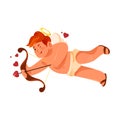 Cartoon cupid, vector banner or image. Royalty Free Stock Photo