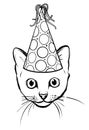 Cartoon Curious Peeking Cat Vector Illustration design