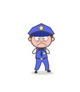 Cartoon Custom-Officer Frowning Face