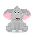 Cartoon cute baby elephant