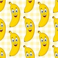 Cartoon Cute Banana Seamless Pattern