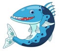 Cartoon cute barracuda Royalty Free Stock Photo