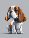 cartoon cute begle dog Royalty Free Stock Photo