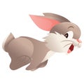 Cartoon Cute Bunny Rabbit Running Royalty Free Stock Photo