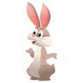 Cartoon Cute Bunny Rabbit Standing Wondering Royalty Free Stock Photo