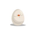 Cartoon cute chic hatching. Easter and newborn symbol. Vector illustration.