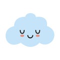 Cartoon cute cloud vector illustration