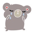 cartoon of a cute crying bear