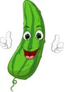 Cartoon cute Cucumber giving thumbs up