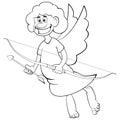 Cartoon cute cupid illustration