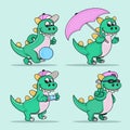 Cartoon cute dinosaur