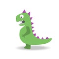 Cartoon cute dinosaur. Monster on white background.