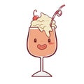 Cartoon cute drink illustration