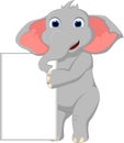 Cartoon cute elephant sitting for you design Royalty Free Stock Photo