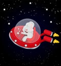 Elephant ridding space shuttle Royalty Free Stock Photo
