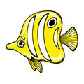 Cartoon cute fish vector illustration-1