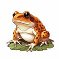 Simple Toad Clip Art With White Margins - Vector Illustration