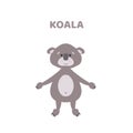 Cartoon a cute and funny koala.