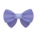 Cartoon cute gift bow with ribbon. color butterfly tie