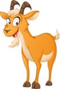 Cartoon cute goat. Vector illustration of funny happy animal. Royalty Free Stock Photo