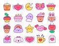 Cartoon cute happy kawaii characters