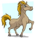 Cartoon cute little standing horse vector icon Royalty Free Stock Photo