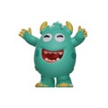 Cartoon Cute Monster 3D Character has a lot of laughs