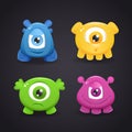 Cartoon cute monsters