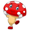 A cartoon cute mushrooms character