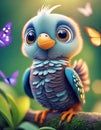 Cartoon Cute Parrot