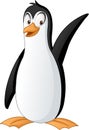 Cartoon cute penguin. Vector illustration of funny happy animal. Royalty Free Stock Photo