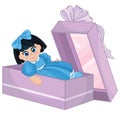 Doll inside a Gift Box