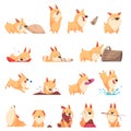 Cartoon Cute Puppy Set